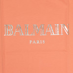 Balmain Paris // Peach Sleeveless Cotton Logo T-Shirt // Peach (34)