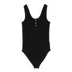 Balmain Paris // Sleeveless Knit Bodysuit // Black (34)