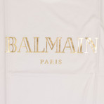 Balmain Paris // Sleeveless Cotton Logo T-Shirt // White (42)