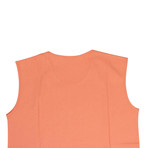 Balmain Paris // Peach Sleeveless Cotton Logo T-Shirt // Peach (34)