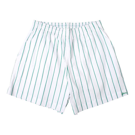 Brioni // Stripped Bathing Suit // Teal + White (S)