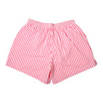 Brioni // Stripped Bathing Suit // Pink (L)