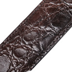 Textured Croc Belt // Brown (35" Waist)