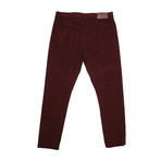 5 Pocket Denim Style Corduroy Pants // Burgundy (32WX32L)