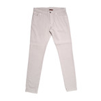 5 Pocket Denim Style Corduroy Pants // Ivory (36WX32L)