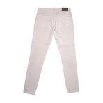 5 Pocket Denim Style Corduroy Pants // Ivory (28WX32L)