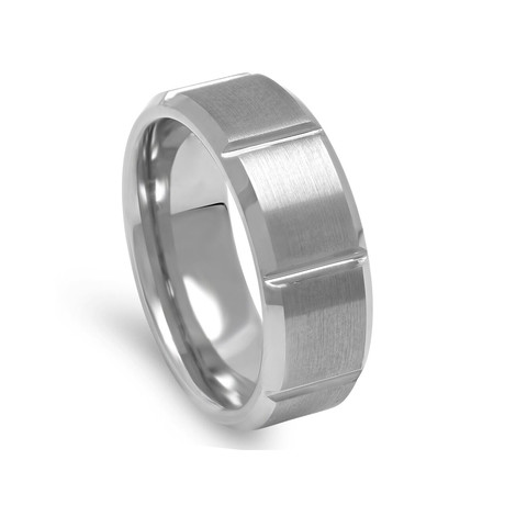 Vertical Cut Ring // Tungsten (6)