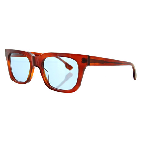 Men's Square Sunglasses // Honey Tortoise + Blue