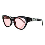 Women's Cat Eye Sunglasses // Black + Pink