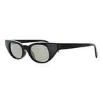 Women's Cat Eye Sunglasses // Black + Silver