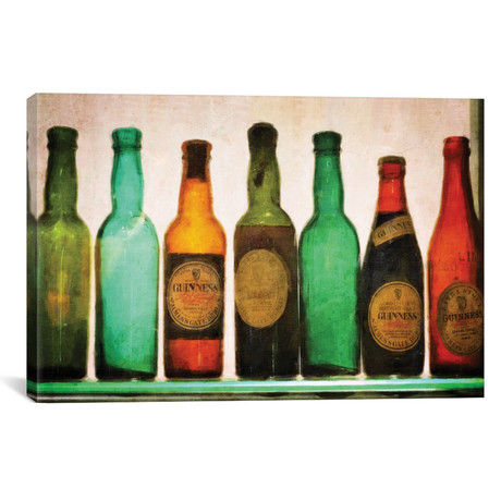 Vintage Guiness Bottles // Graffi*Tee Studios (26"W x 18"H x 0.75"D)