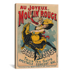 Au Joyeux Moulin Rouge, Paris Qui Danse Advertisement, 1900 // Alfred Choubrac (26"W x 40"H x 1.5"D)