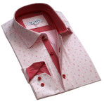 Conrad Floral Reversible Cuff Button Down Shirt // Light Pink (L)