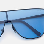 Men's Lenz Flat Top Sunglasses // Blue