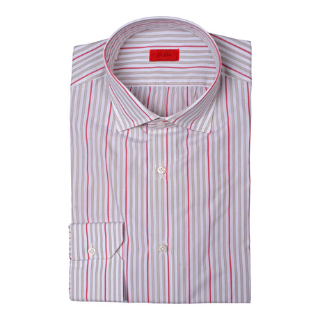 Isaia // Gian Color Striped Shirt // Multicolor (US: 15R)