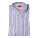Isaia // Angelo Stripped Shirt // Gray (US: 15R)