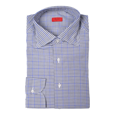 Isaia // Franco Checked Dress Shirt // Multicolor (US: 15R)