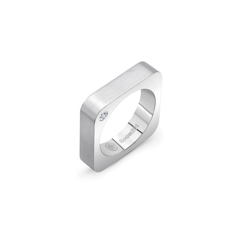 Square Striped Ring // Matte Stainless Steel + CZ Stone // 11.2 Grams (9)