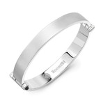Flat Bangle Bracelet // Silver