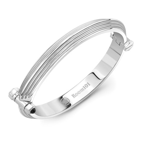 Punk Bangle Bracelet // Silver