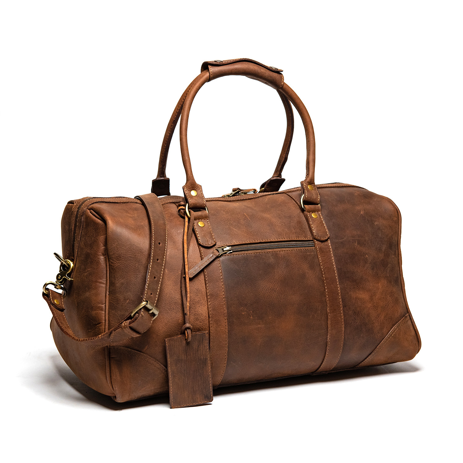 Small Tourist Leather Duffel Bag // Distressed - Hides Canada - Touch ...
