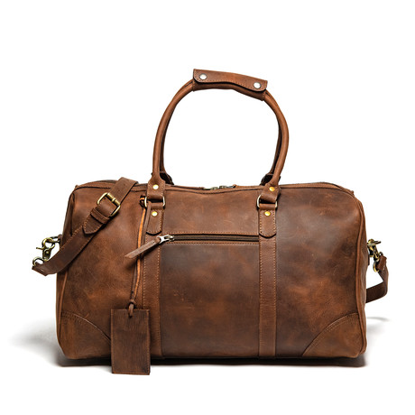 Small Tourist Leather Duffel Bag // Distressed