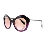 Yohji Yamamoto // Women's YY-5004-710 Cat Eye Sunglasses // Purple Fade + Pink