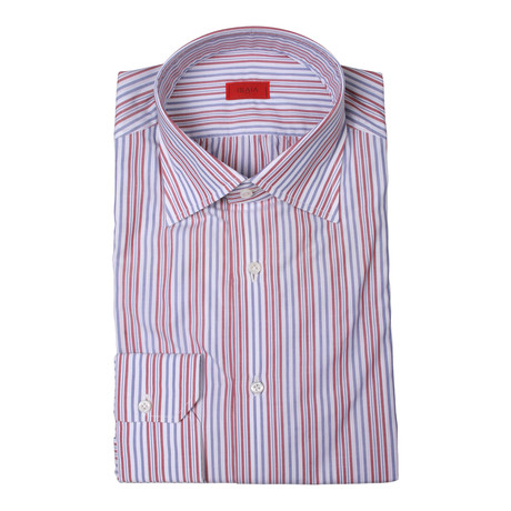 Isaia // Lucca Striped Shirt // Multicolor (US: 15R)