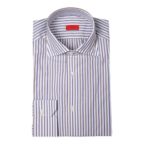 Isaia // Nino Striped Shirt // Multicolor (US: 15R)