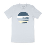 Torn Circle Graphic T-Shirt // Light Blue (M)