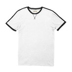 Contrast Tape Crew Graphic T-Shirt // White (S)