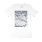 Halftone Leaf Graphic T-Shirt // White (S)