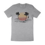 Sunset Isle Graphic T-Shirt // Light Gray (L)