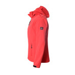 Hooded Cresta Zip-Up Jacket // Red (S)