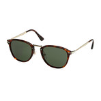Men's Classic Rectangle Sunglasses // Havana Gold + Green