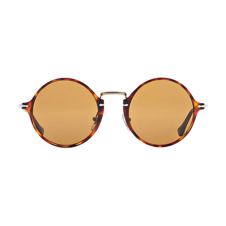 Large Round Sunglasses // Havana + Brown