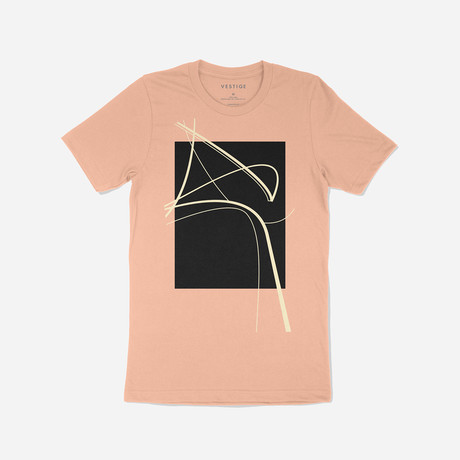 Curved Lines Graphic T-Shirt // Clay (S)