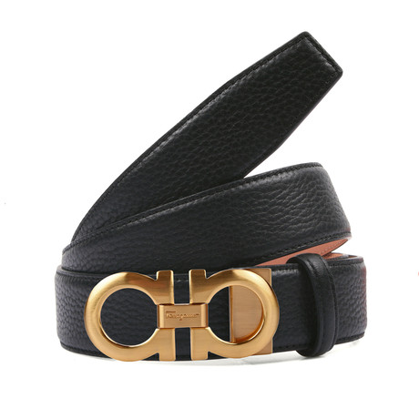 Monogram Leather Belt V2 // Black