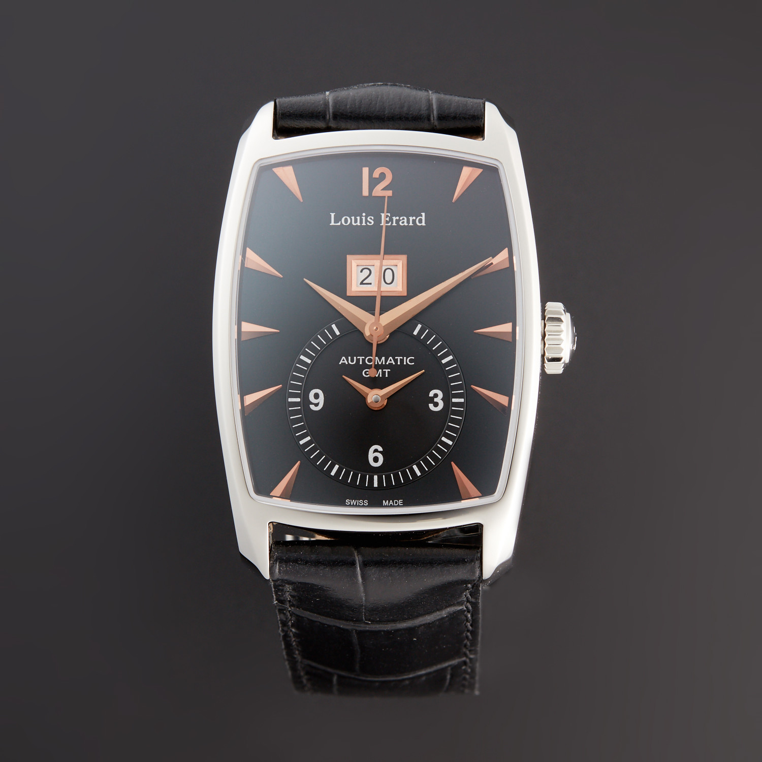 Louis Erard Men's '1931' Chronograph Grey Dial Grey Leather Strap Automatic Watch