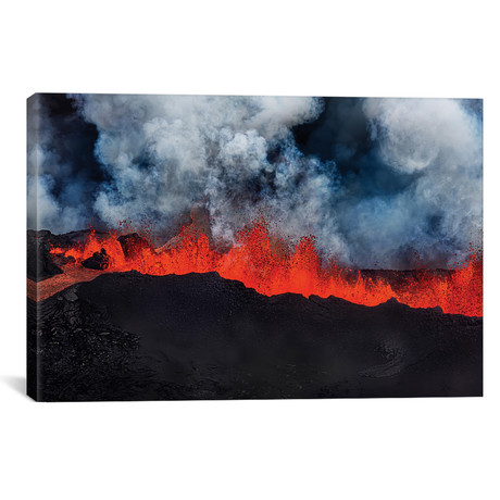 Eruption Fissure Splatter Fountains I by Panoramic Images (26"W x 18"H x 0.75"D)