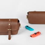 Nintendo Switch + Shoulder Strap Leather Carrying Storage Case