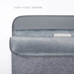 Laptop Sleeve + Pocket // Dark Gray (13" Macbook Pro (2016-2019))