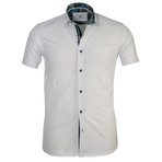 Short-Sleeve Button Up // Solid White (M)