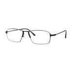Men's Wire Rectangle Optical Frames // Brown