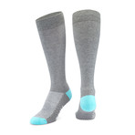 Antimicrobial Dress Socks // Gray + Blue