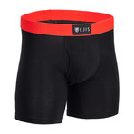 Sweat Proof Boxer Brief + Fly // Black + Red (XS)