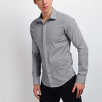 Solid Long-Sleeve Button Down Shirt // Gray (S)