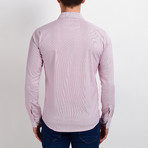 Dotted Long-Sleeve Button Down Shirt // Pink (M)