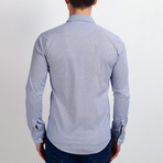 Solid Long-Sleeve Button Down Shirt // Bluish Gray (L)