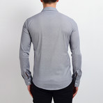 Solid Long-Sleeve Button Down Shirt // Gray (S)